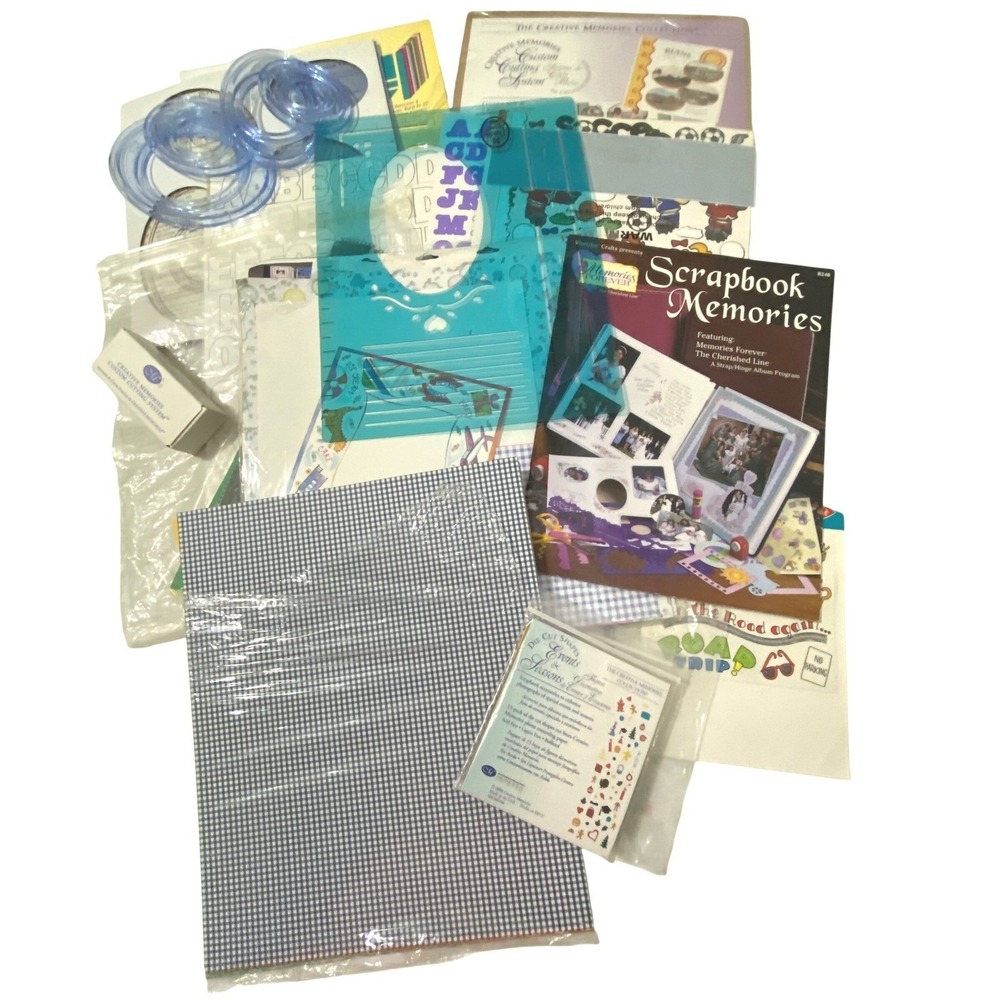 Vintage Scrapbooking Junk Drawer Lot‎ Creative Memories Variety Craft Supplies